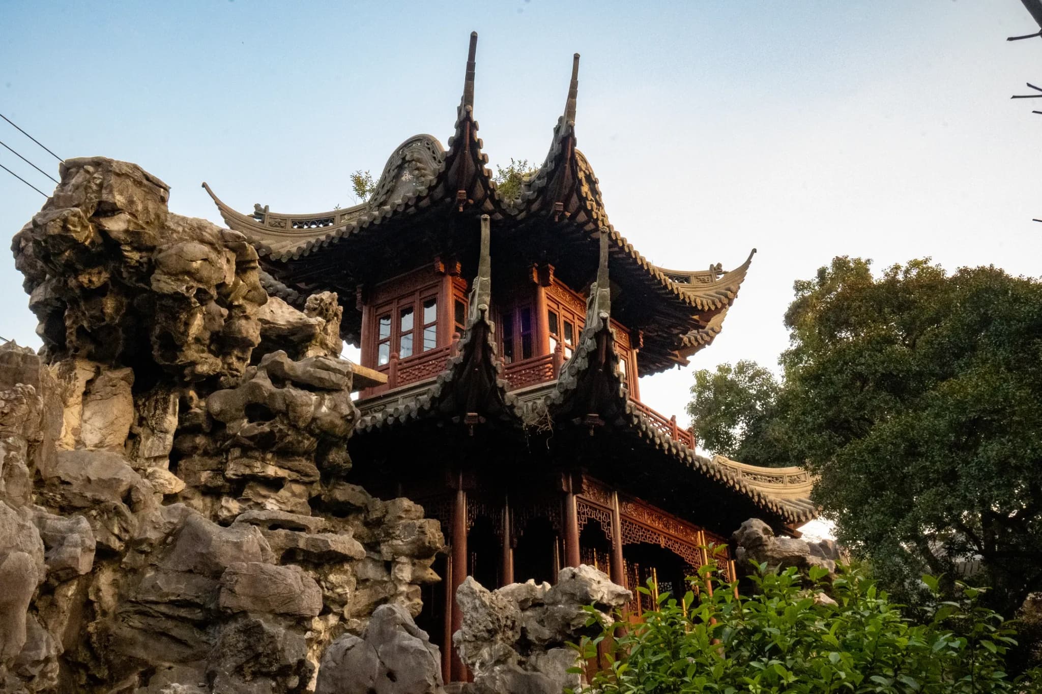 Pagoda Amongst Rocks & Trees