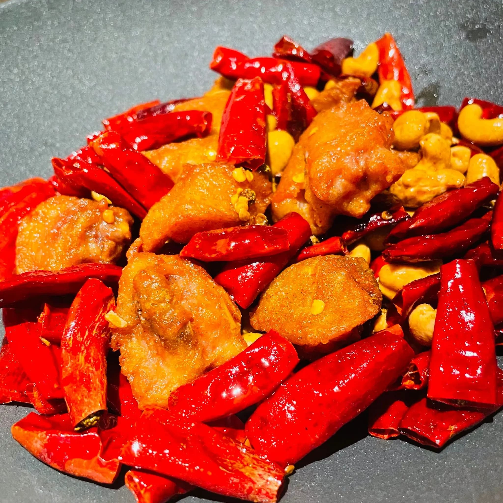 Sichuan chicken with a lot of red chilli